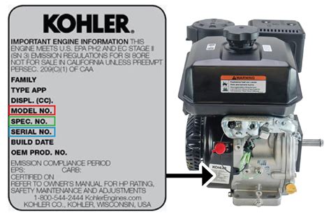You will need to have the specification number off the engine cover, it is next to the Model number and serial number. . Kohler engine parts by serial number